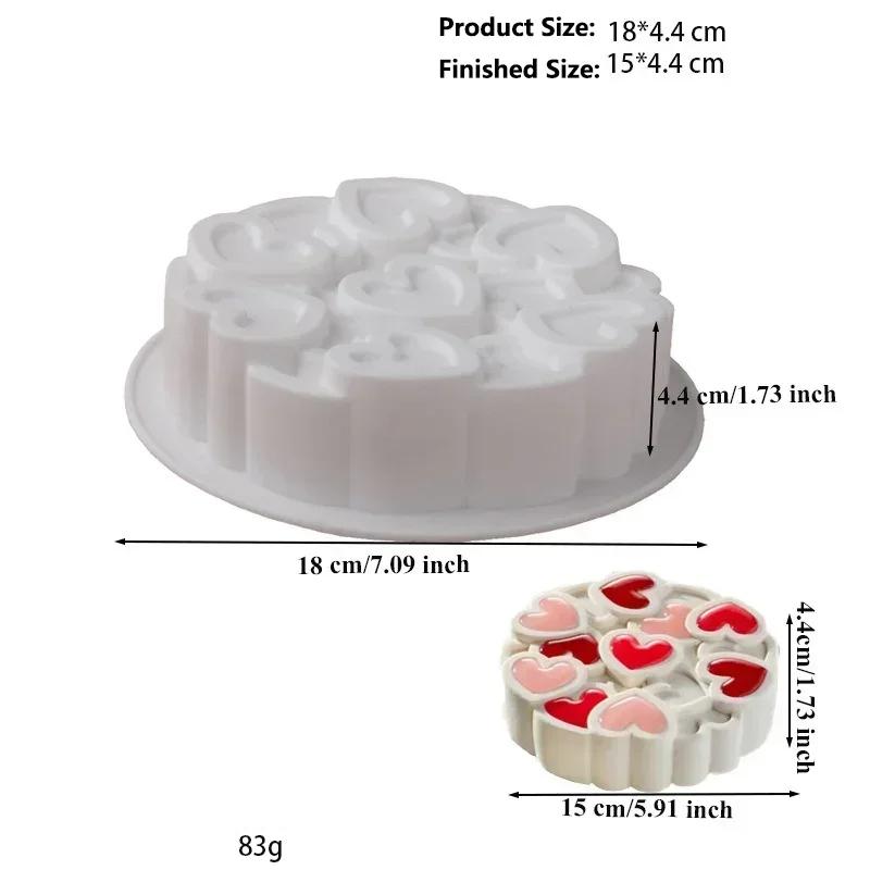 Силиконовая форма для торта в форме сердца, форма для муссового торта 3D, инструменты для выпечки, форма для выпечки шоколада на День святого Валентина, кухонные инструменты для приготовления десертов
