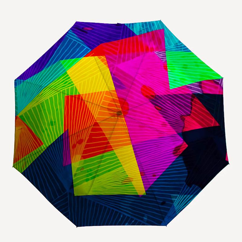 1pc Colorful Geometric Pattern Automatic Open/close Folding Umbrella, Compact Portable Travel Umbrella, Perfect Birthday/Christmas, Cute Umb
1pc Colorful Geometric Pattern Automatic Open/close Folding Umbrella, Compact Portable Travel Umbrella, Perfect Birthday/Christmas, Cute Umb