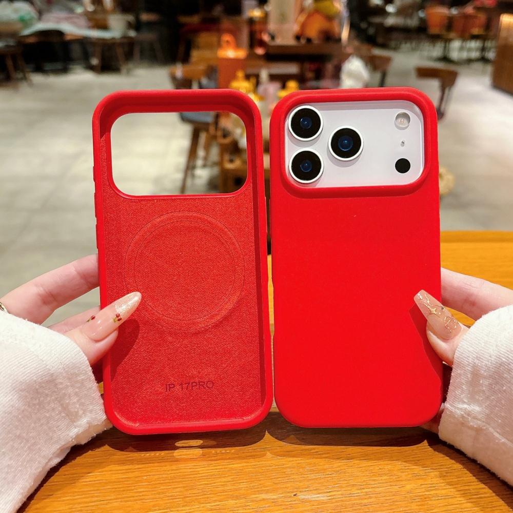Soft Silicone For Magsafe Chinese Red Magnetic Phone Case For iPhone 17 Air 16 15 14 Plus 13 Pro Max Wireless Charge Matte Cover iPhone 15
Soft Silicone For Magsafe Chinese Red Magnetic Phone Case For iPhone 17 Air 16 15 14 Plus 13 Pro Max Wireless Charge Matte Cover iPhone 15