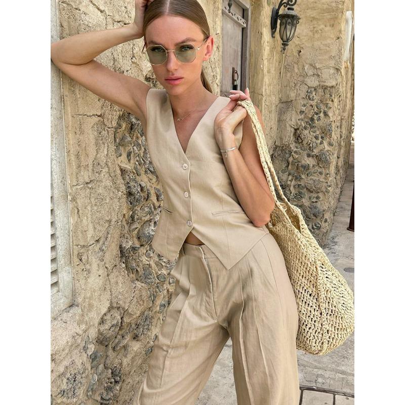 Women Chic Vest And Pants Suit Two-Piece Set Office Ladies Summer Chic 2 Piece Sets Women Outfits Vest Pant Suit S бежевый
Women Chic Vest And Pants Suit Two-Piece Set Office Ladies Summer Chic 2 Piece Sets Women Outfits Vest Pant Suit S бежевый