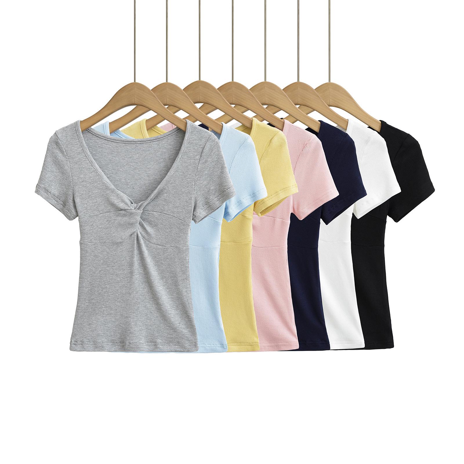 Spicy Girl Low-Cut V-Neck Criss-Cross Twist Cropped T-Shirt - 2025 Spring/Summer Medium жовтий
Spicy Girl Low-Cut V-Neck Criss-Cross Twist Cropped T-Shirt - 2025 Spring/Summer Medium жовтий