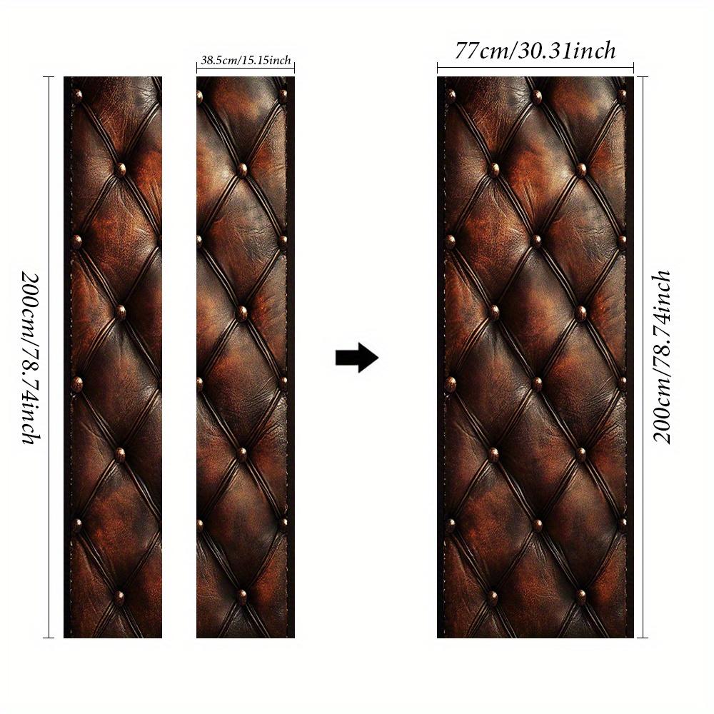 1 pair (2 pieces) of self-adhesive diamond patterned brown leather door mural stickers - texture imitates artificial leather tex
1 pair (2 pieces) of self-adhesive diamond patterned brown leather door mural stickers - texture imitates artificial leather tex