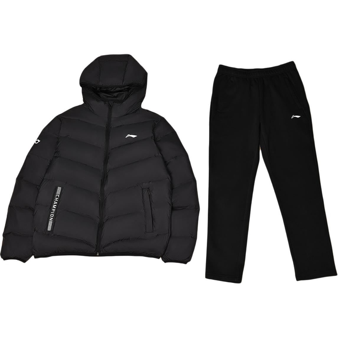 Li Ning Letter Zip Hooded Comfortable Breathable Down Jacket Mid Waist Long Pants Casual Sports Suit Unisex suit Black AWPF874-3 S
Li Ning Letter Zip Hooded Comfortable Breathable Down Jacket Mid Waist Long Pants Casual Sports Suit Unisex suit Black AWPF874-3 S