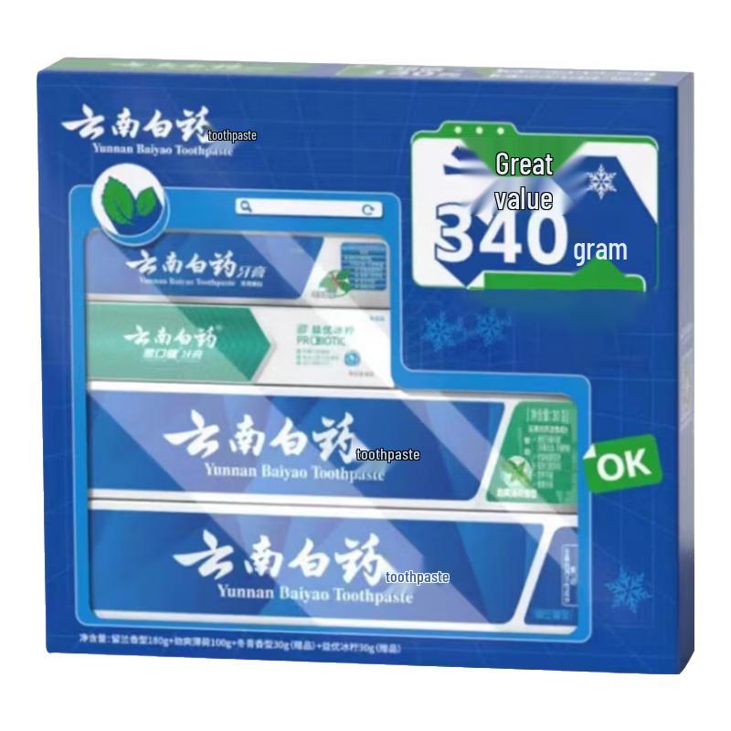Yunnan Baiyao Probiotic Toothpaste Combo Pack
Yunnan Baiyao Probiotic Toothpaste Combo Pack