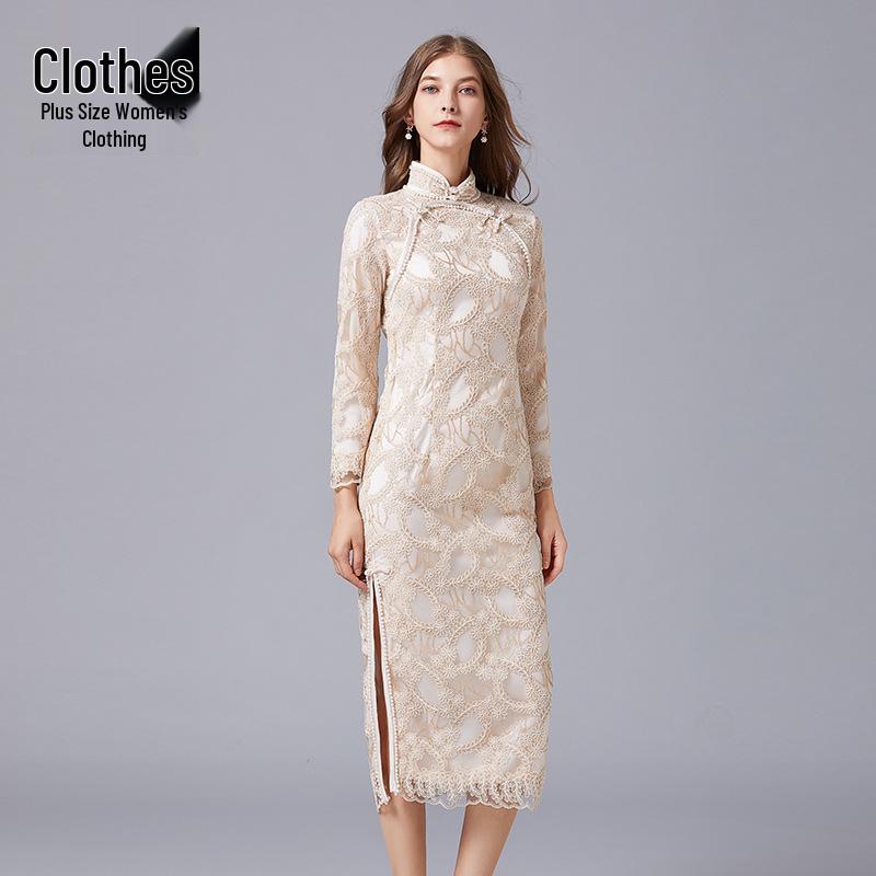 TAOYIZHUAI Women s Retro Lace Embroidery Cheongsam Dress - Spring/Autumn Plus Size Collection 4XL
TAOYIZHUAI Women s Retro Lace Embroidery Cheongsam Dress - Spring/Autumn Plus Size Collection 4XL