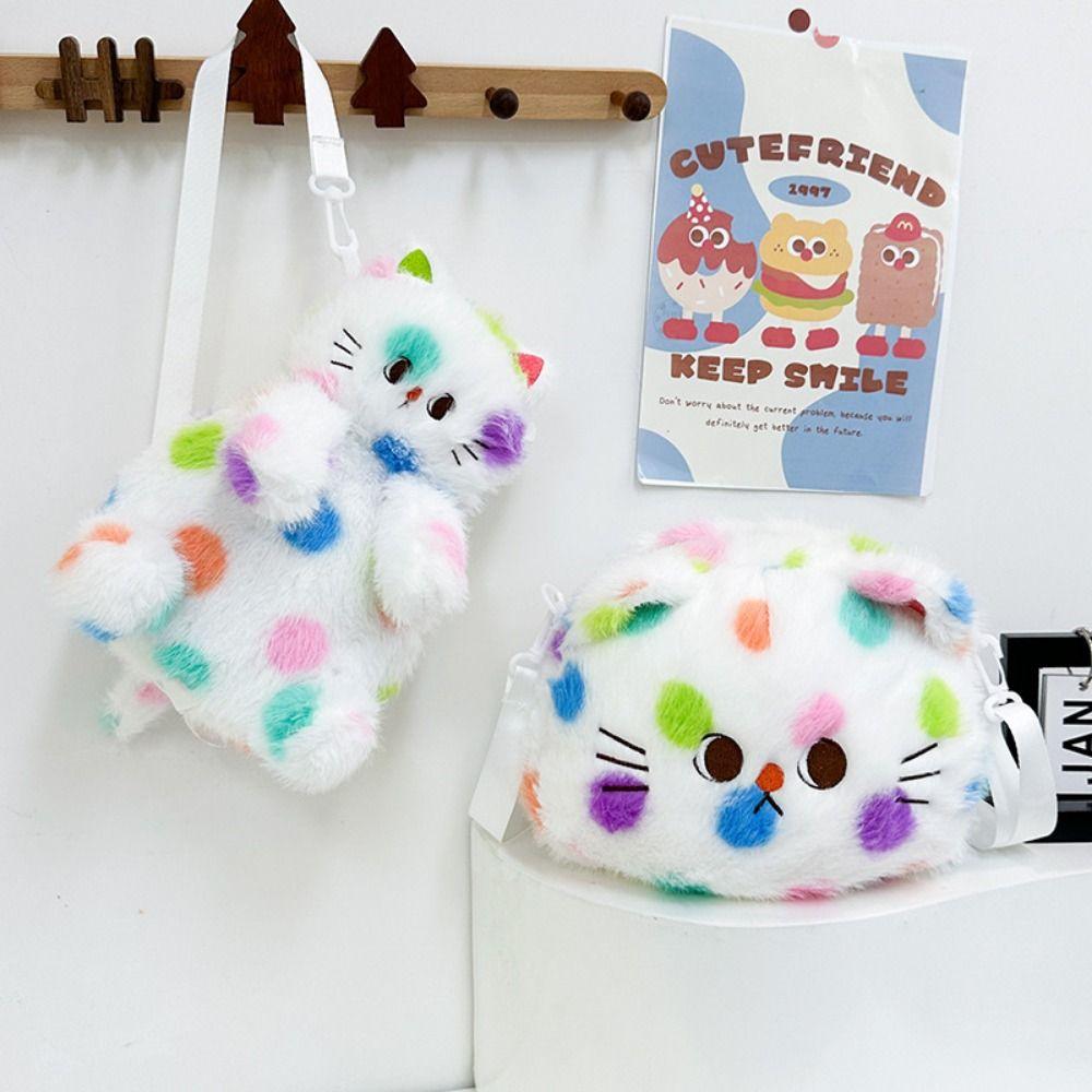 Spotted Cat Cartoon Plush Schoolbag Cat Head Animal Plush Bag Wave Point Cat Plush Backpack Girls Small
Spotted Cat Cartoon Plush Schoolbag Cat Head Animal Plush Bag Wave Point Cat Plush Backpack Girls Small