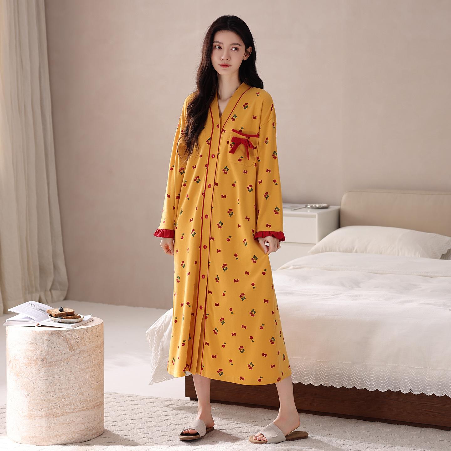 Пижама Женская Хлопковая Платье с Длинным Рукавом Тонкое Свободное Длинное Весенне-Осеннее Сладкое Платье-Пижама 3XL
Пижама Женская Хлопковая Платье с Длинным Рукавом Тонкое Свободное Длинное Весенне-Осеннее Сладкое Платье-Пижама 3XL