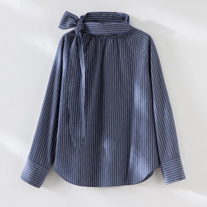 Women s Pure Cotton Striped Shirt with Ribbon Design - Slimming, Loose-Fit, Casual Spring Top M (Recommended for 121-140kg)
Women s Pure Cotton Striped Shirt with Ribbon Design - Slimming, Loose-Fit, Casual Spring Top M (Recommended for 121-140kg)