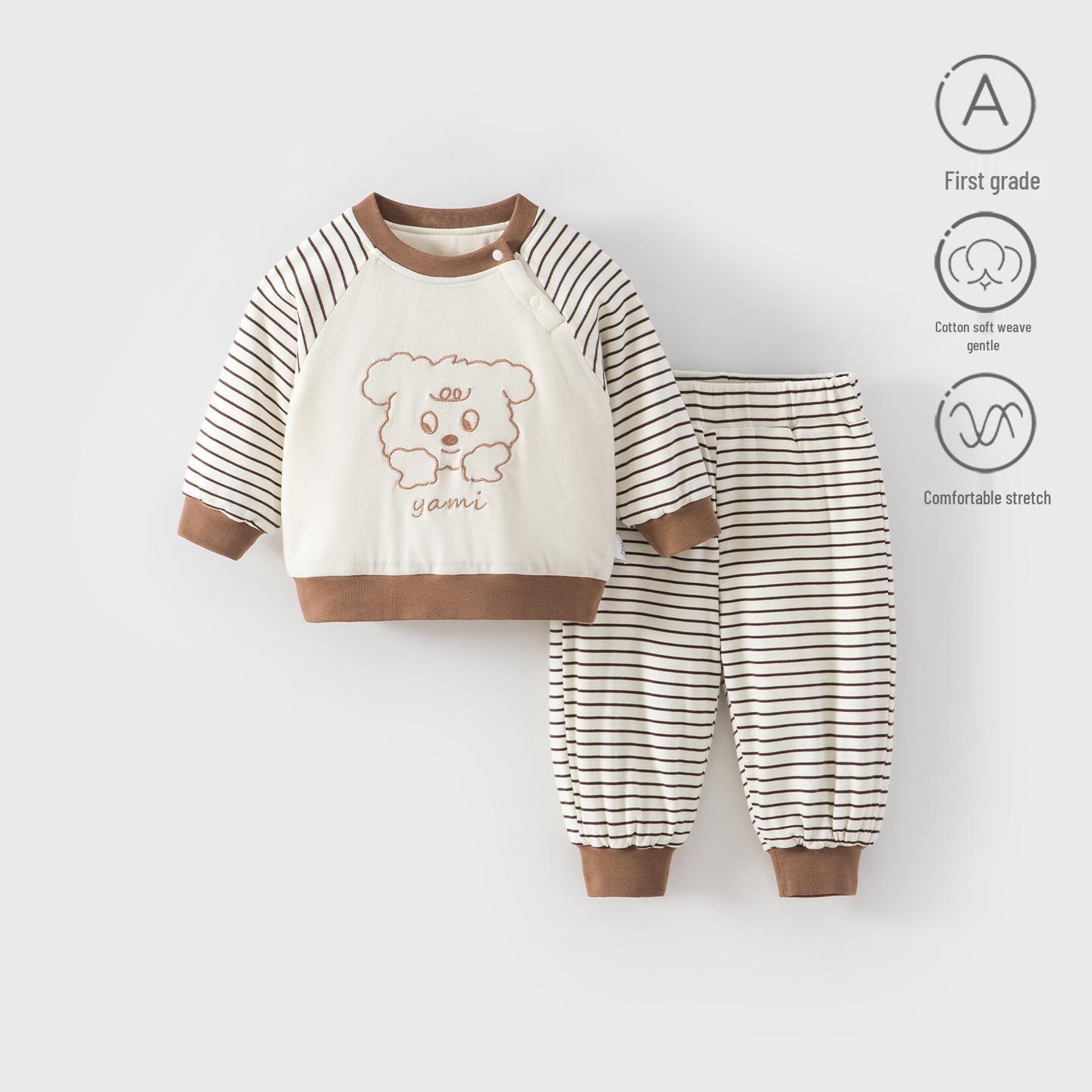 Sheng Tuan Double-Layer Baby Suit: Soft, Close-Fitting Autumn Outfit for Boys Size 90
Sheng Tuan Double-Layer Baby Suit: Soft, Close-Fitting Autumn Outfit for Boys Size 90