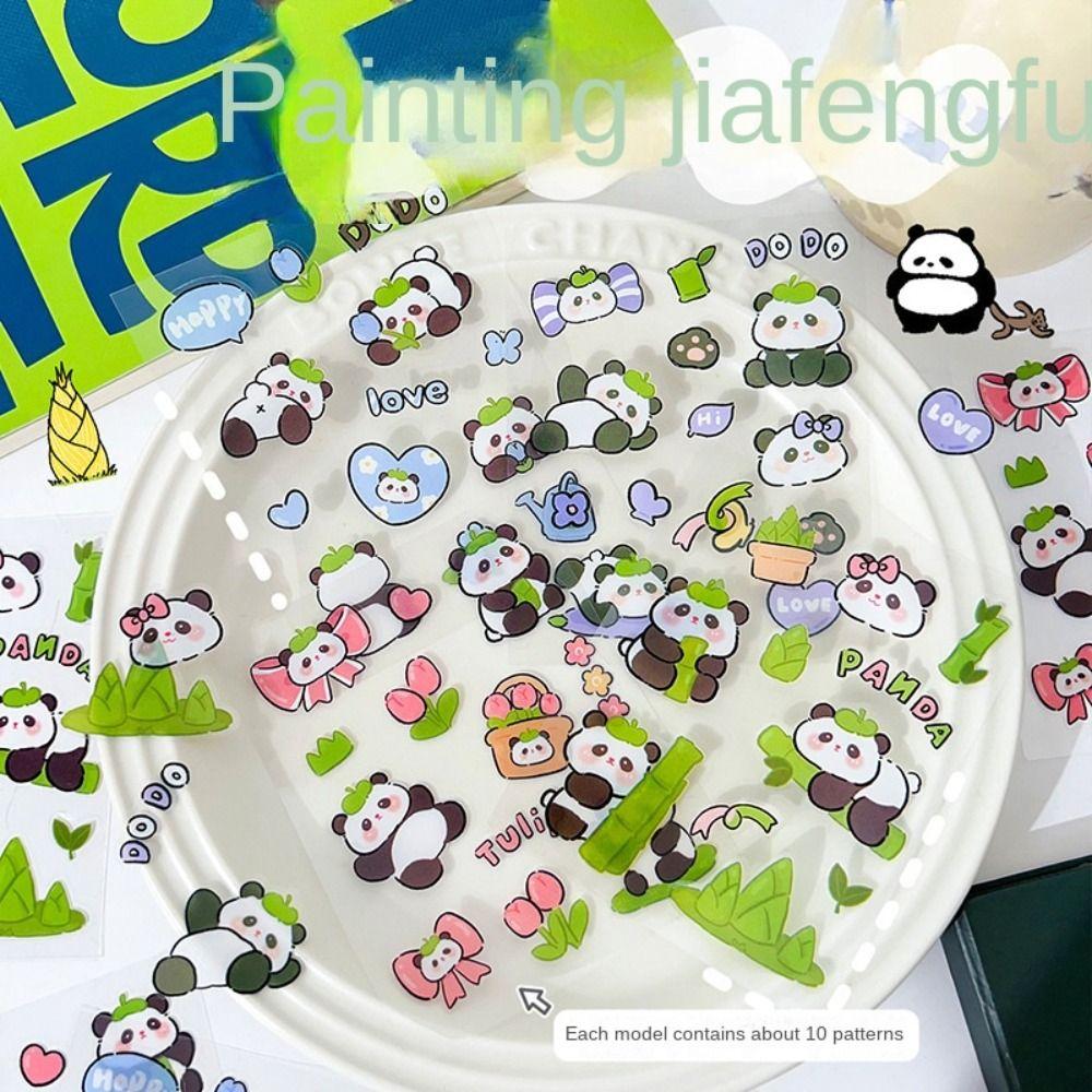 10/40PCS Transparent Creative Diary Stickers Panda Cute Panda Notebook Decoration 10pcs pink
10/40PCS Transparent Creative Diary Stickers Panda Cute Panda Notebook Decoration 10pcs pink