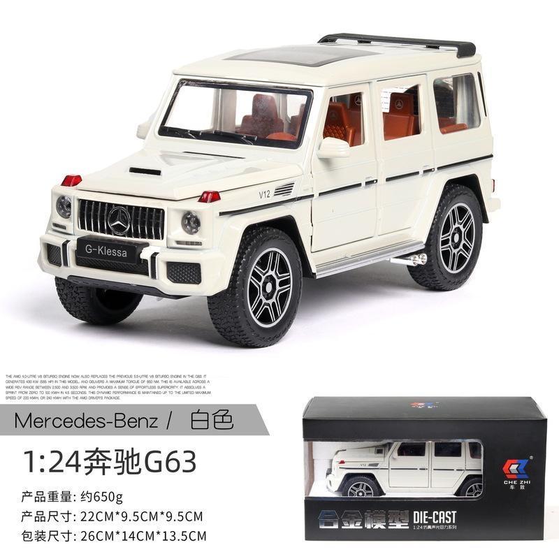 1:24 Scale Mercedes-Benz G63 SUV Off-road Car Vehicle Model Alloy Toys Boys Pull Back Diecast Metal Gift Sound Light Collect
1:24 Scale Mercedes-Benz G63 SUV Off-road Car Vehicle Model Alloy Toys Boys Pull Back Diecast Metal Gift Sound Light Collect