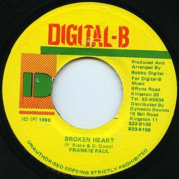7inch Record FRANKIE PAUL Broken Heart NONE DigitalB 1995 Jamaica Reggae Ska Dub Used
7inch Record FRANKIE PAUL Broken Heart NONE DigitalB 1995 Jamaica Reggae Ska Dub Used