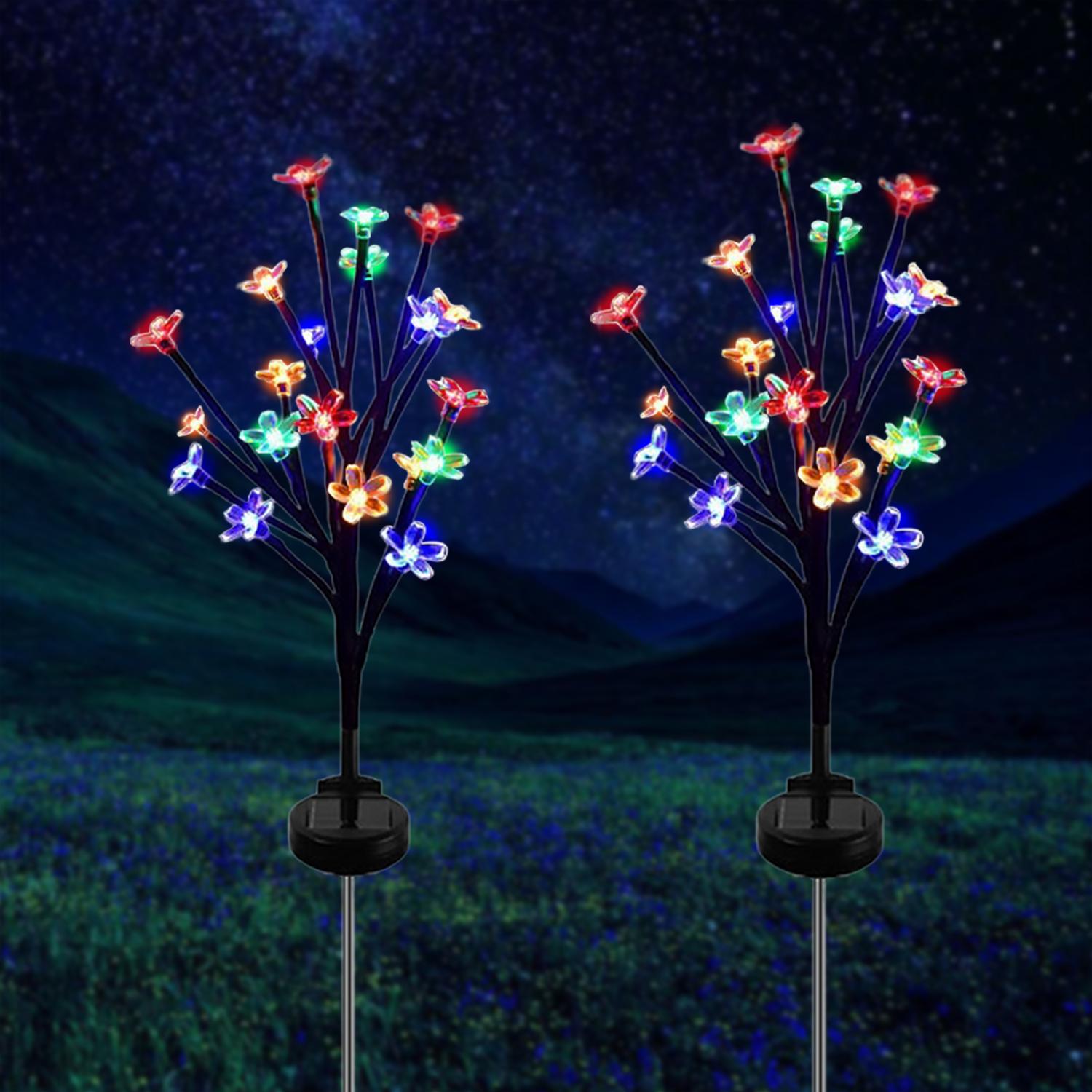 Colorful/warm light solar-powered cherry blossom branch ground light, suitable for outdoor gardens, patios, lawns, and walkways. 0-5W
Colorful/warm light solar-powered cherry blossom branch ground light, suitable for outdoor gardens, patios, lawns, and walkways. 0-5W