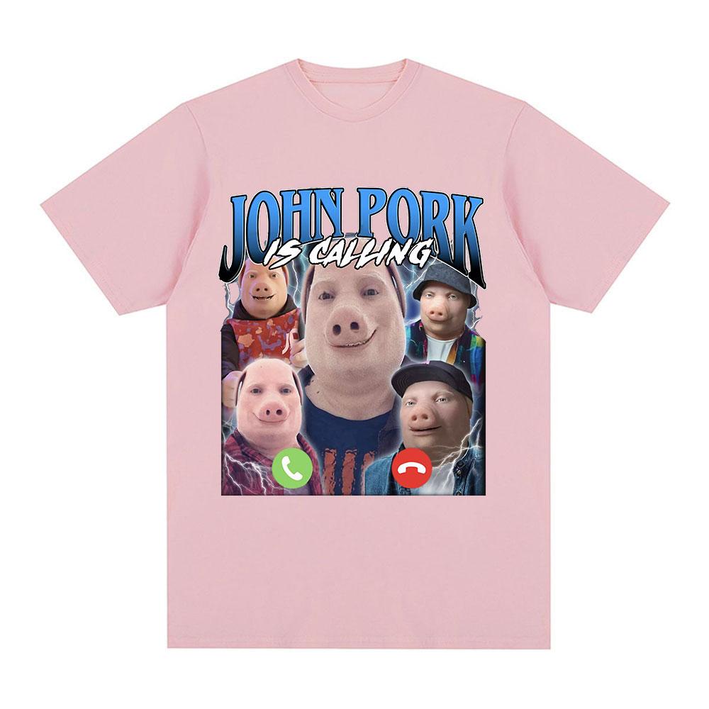 Funny John Pork Is Calling T-Shirt Humor Pig Meme Design Graphic T Shirt Fashion Hip Hop Short Sleeve Cotton Fashion T-shirts 4XL
Funny John Pork Is Calling T-Shirt Humor Pig Meme Design Graphic T Shirt Fashion Hip Hop Short Sleeve Cotton Fashion T-shirts 4XL