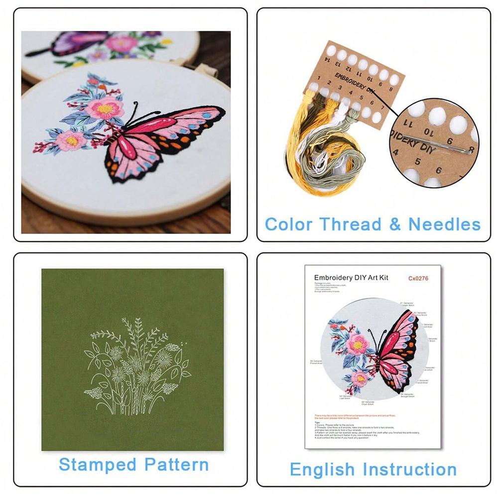 1/2Set Embroidery Kit Handmade Beginner Set DIY Embroidery Cross Stitch Embroidery Tool Set Gift DIY Embroidery Tools
1/2Set Embroidery Kit Handmade Beginner Set DIY Embroidery Cross Stitch Embroidery Tool Set Gift DIY Embroidery Tools