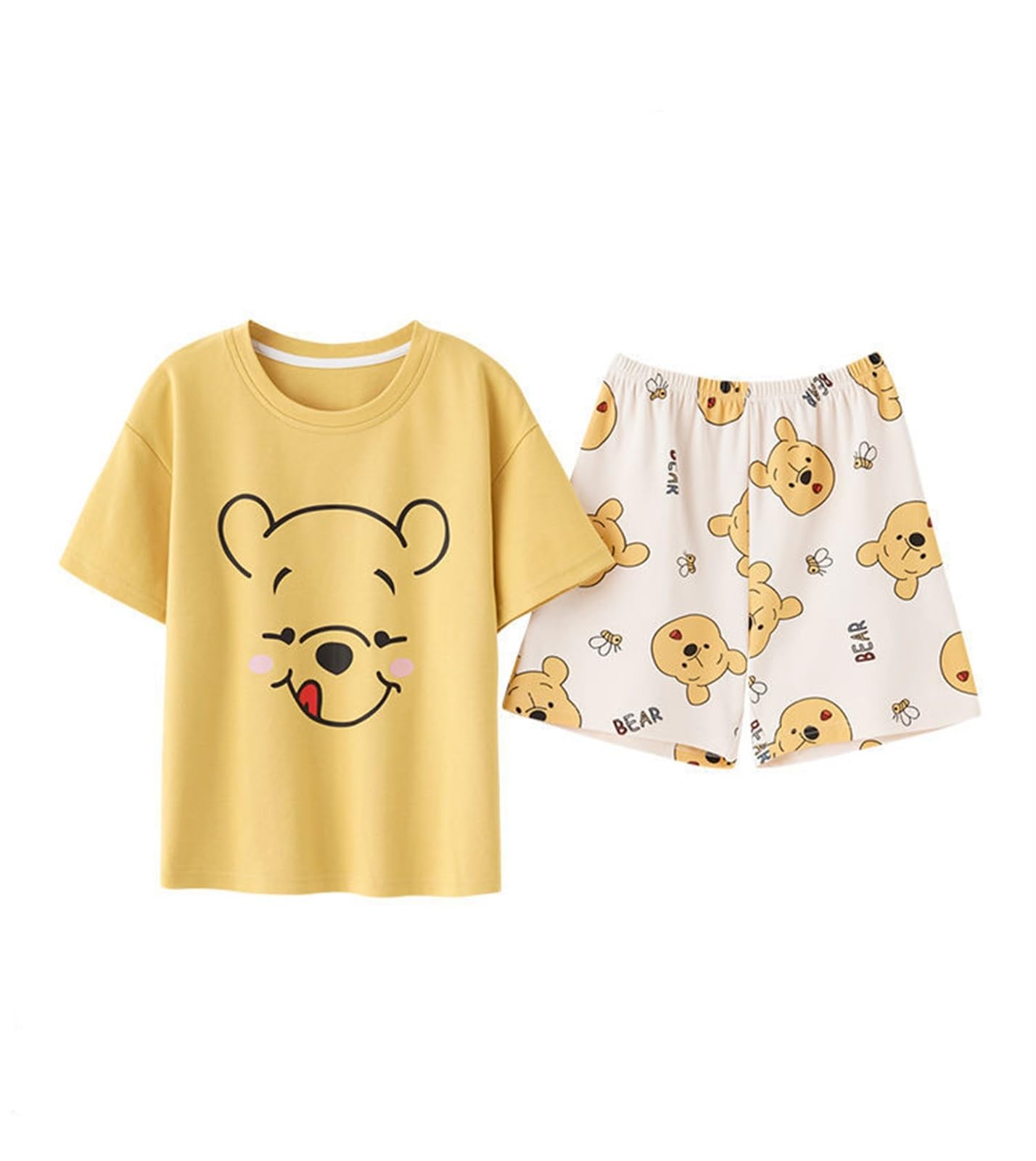 Winnie the Pooh Clothing Pajamas Setup Kids Cotton Summer Short Sleeve Top and Bottom Set Shorts Loungewear Cotton Cute Stylish With Pocket Thin Sweat
Winnie the Pooh Clothing Pajamas Setup Kids Cotton Summer Short Sleeve Top and Bottom Set Shorts Loungewear Cotton Cute Stylish With Pocket Thin Sweat
