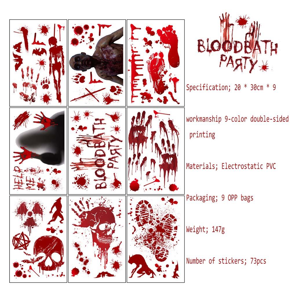 9 Sheets 73pcs Halloween Window Stickers Bloody Handprint Footprint Horror Decoration For Haunted Houses Halloween Party 9pcs
9 Sheets 73pcs Halloween Window Stickers Bloody Handprint Footprint Horror Decoration For Haunted Houses Halloween Party 9pcs