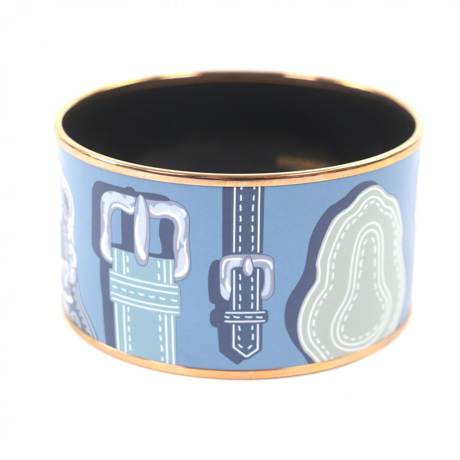 Pristine HERMES Bangle HARNAIS DES PRESIDENTS XL ENCRES Emile Blue gray Used
Pristine HERMES Bangle HARNAIS DES PRESIDENTS XL ENCRES Emile Blue gray Used