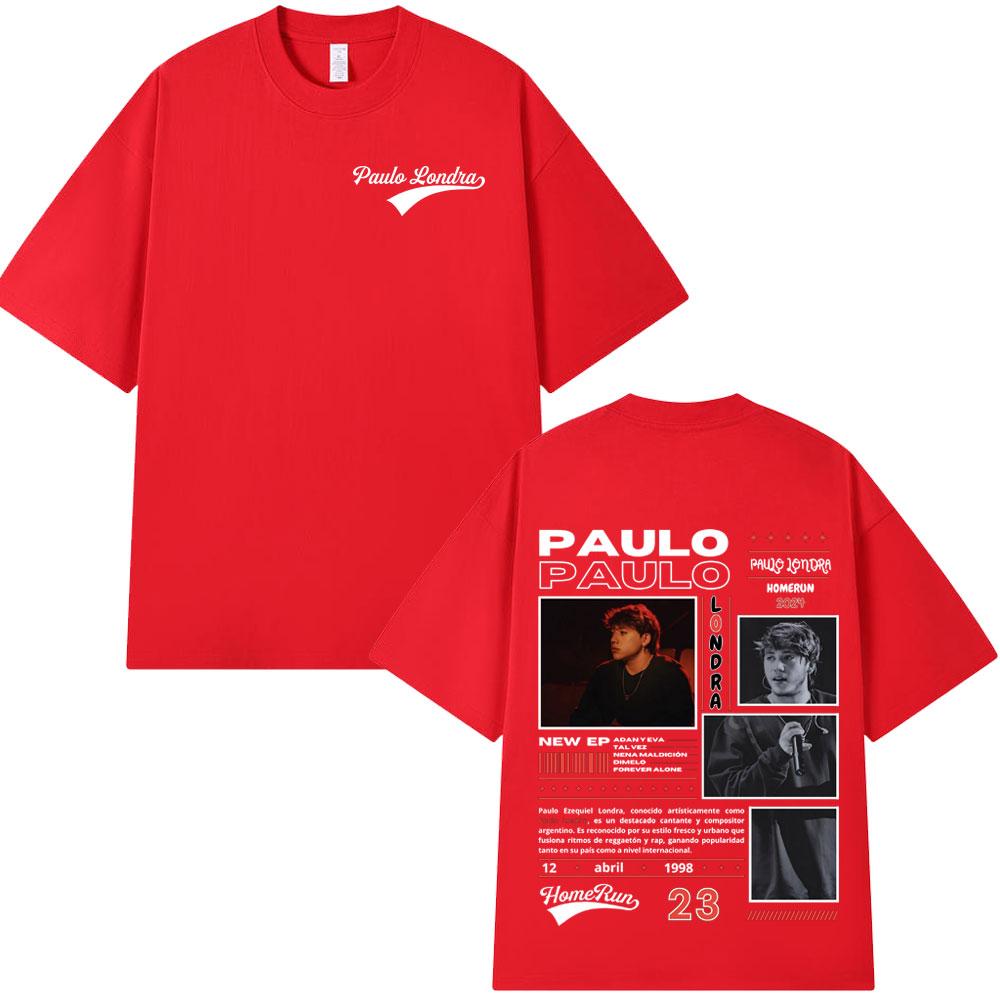 Rapper Paulo Londra Homerun Album T-shirts Unisexs Women Fashion Hip Hop Oversized T Shirt Casual 100% Cotton Short Sleeve T-shirt S
Rapper Paulo Londra Homerun Album T-shirts Unisexs Women Fashion Hip Hop Oversized T Shirt Casual 100% Cotton Short Sleeve T-shirt S