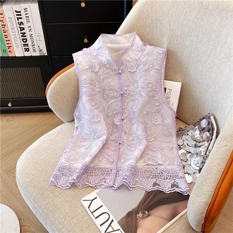 Новый ретро жилет с пайетками и вышивкой, кружевной жилет с воротником-стойкой на пряжке, тонкий жилет для женщин M (recommended within 50kg)
Новый ретро жилет с пайетками и вышивкой, кружевной жилет с воротником-стойкой на пряжке, тонкий жилет для женщин M (recommended within 50kg)