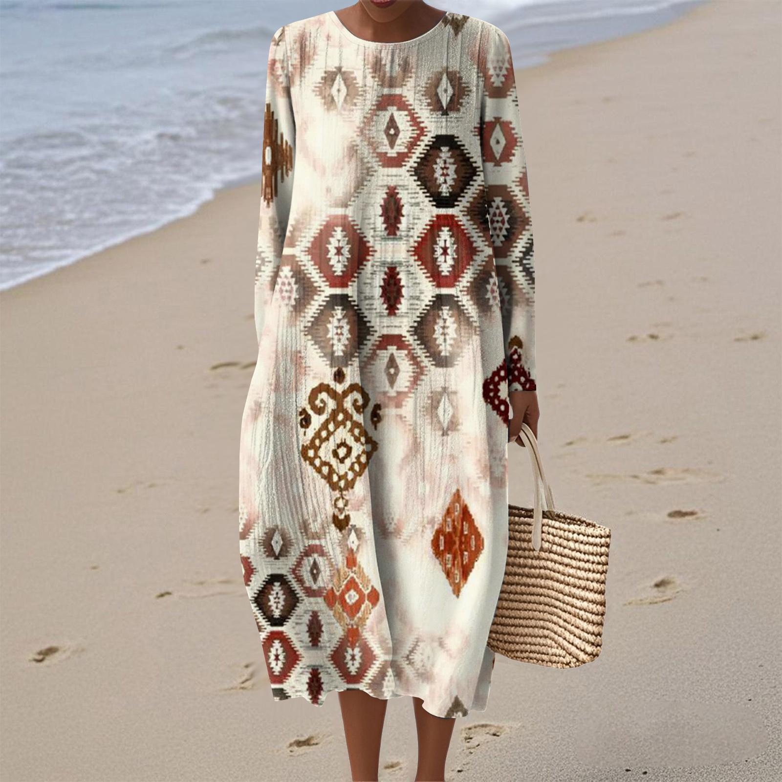 Женское модное повседневное платье с длинными рукавами, круглым вырезом, ретро геометрическим принтом, элегантное L хаки
Женское модное повседневное платье с длинными рукавами, круглым вырезом, ретро геометрическим принтом, элегантное L хаки