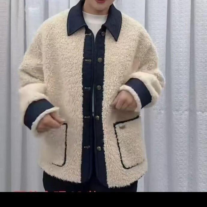 Korean Fashion Casual Loose Denim & Lambswool Patchwork Coat - Autumn/Winter Versatile Style 5XL (for 75-82.5 kg)
Korean Fashion Casual Loose Denim & Lambswool Patchwork Coat - Autumn/Winter Versatile Style 5XL (for 75-82.5 kg)