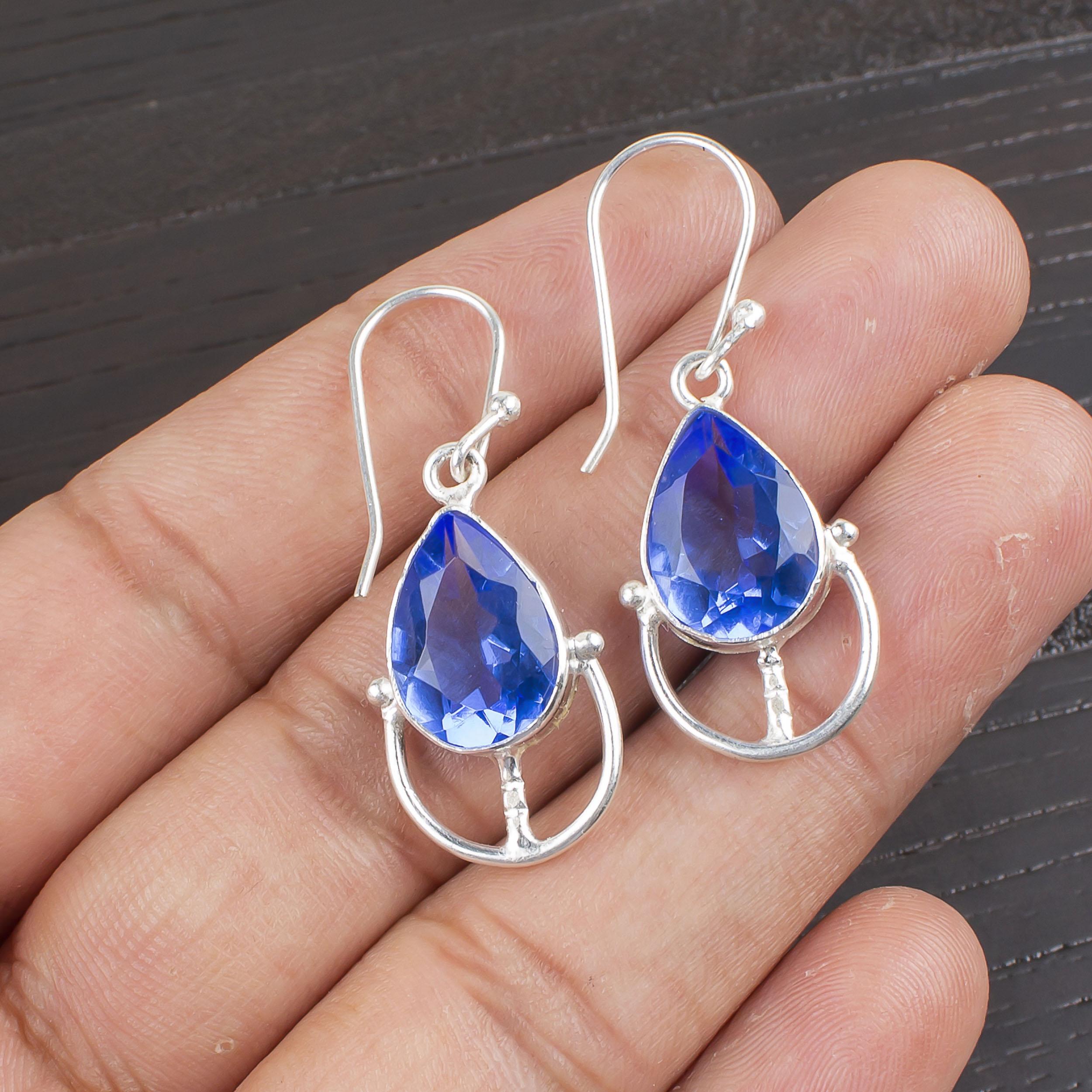 Серьги ручной работы с драгоценными камнями танзанит, серьги из цельного серебра 925 пробы, антикварные ювелирные изделия, серьги для подарка на помолвку 1.60 Inches синий
Серьги ручной работы с драгоценными камнями танзанит, серьги из цельного серебра 925 пробы, антикварные ювелирные изделия, серьги для подарка на помолвку 1.60 Inches синий