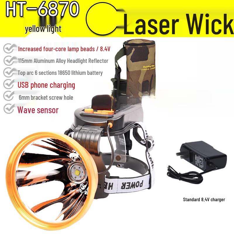Jundingying Rechargeable Quad-Core Headlamp with Laser Beam & Sensor
Jundingying Rechargeable Quad-Core Headlamp with Laser Beam & Sensor