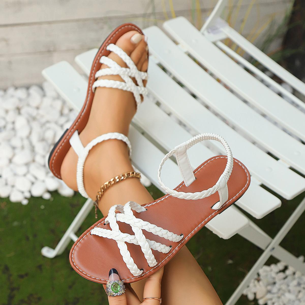 Woven one-word large-size flat-bottomed slippers 2025 summer new women s drag independent station casual beach cool slippers 36 чорний
Woven one-word large-size flat-bottomed slippers 2025 summer new women s drag independent station casual beach cool slippers 36 чорний