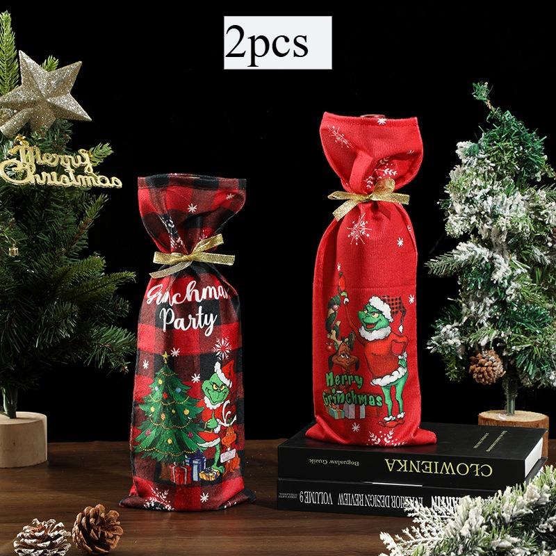 Christmas Wine Bottle Cover, Christmas Green Monster Dining Table Decoration, Wine Bottle Cover for Holiday Party Scenes
Christmas Wine Bottle Cover, Christmas Green Monster Dining Table Decoration, Wine Bottle Cover for Holiday Party Scenes