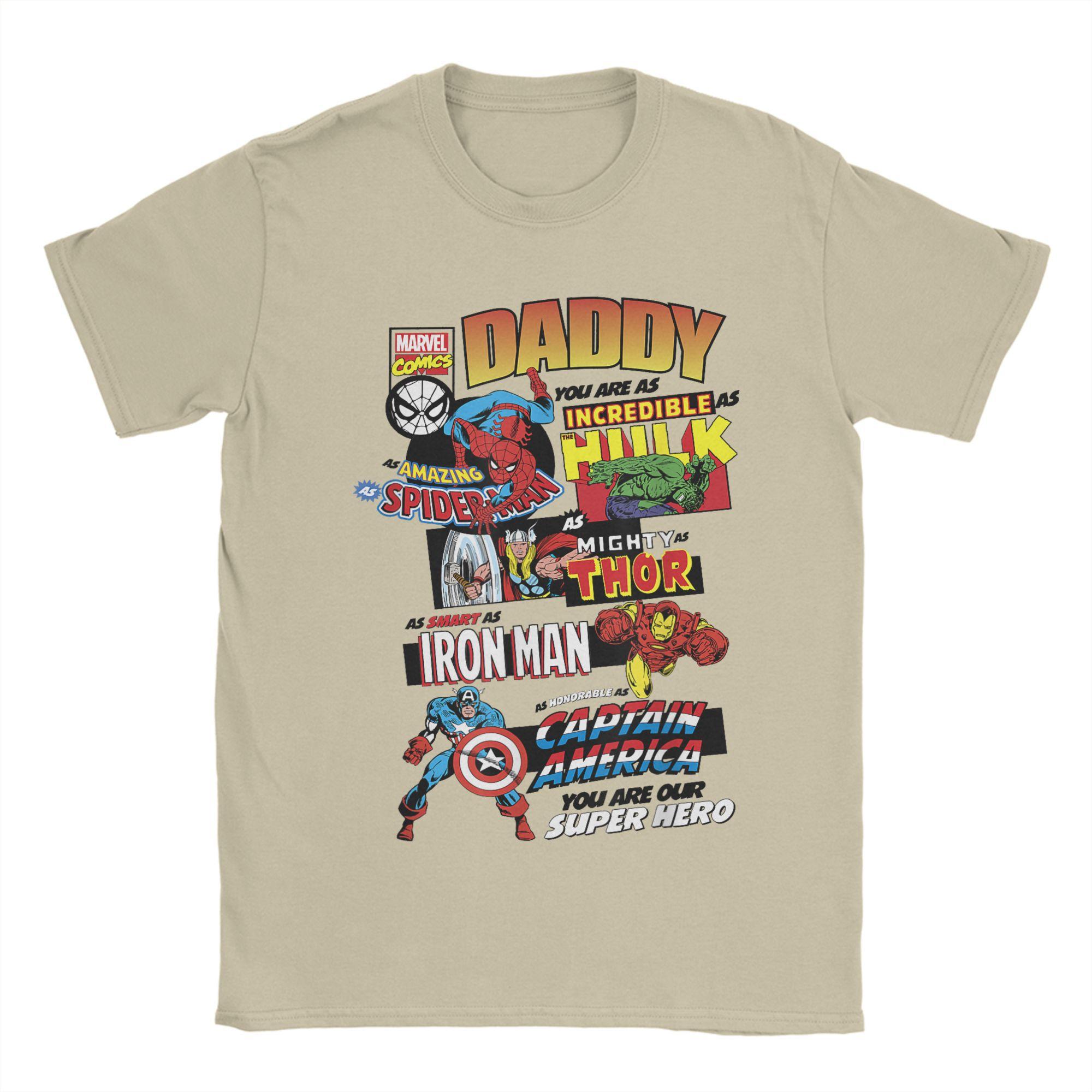 Avengers Father s Day Retro Comic Dad T-Shirt Men Cartoon Funny Cotton Tee Crewneck Short Sleeve T Shirts Unique merchandise S
Avengers Father s Day Retro Comic Dad T-Shirt Men Cartoon Funny Cotton Tee Crewneck Short Sleeve T Shirts Unique merchandise S