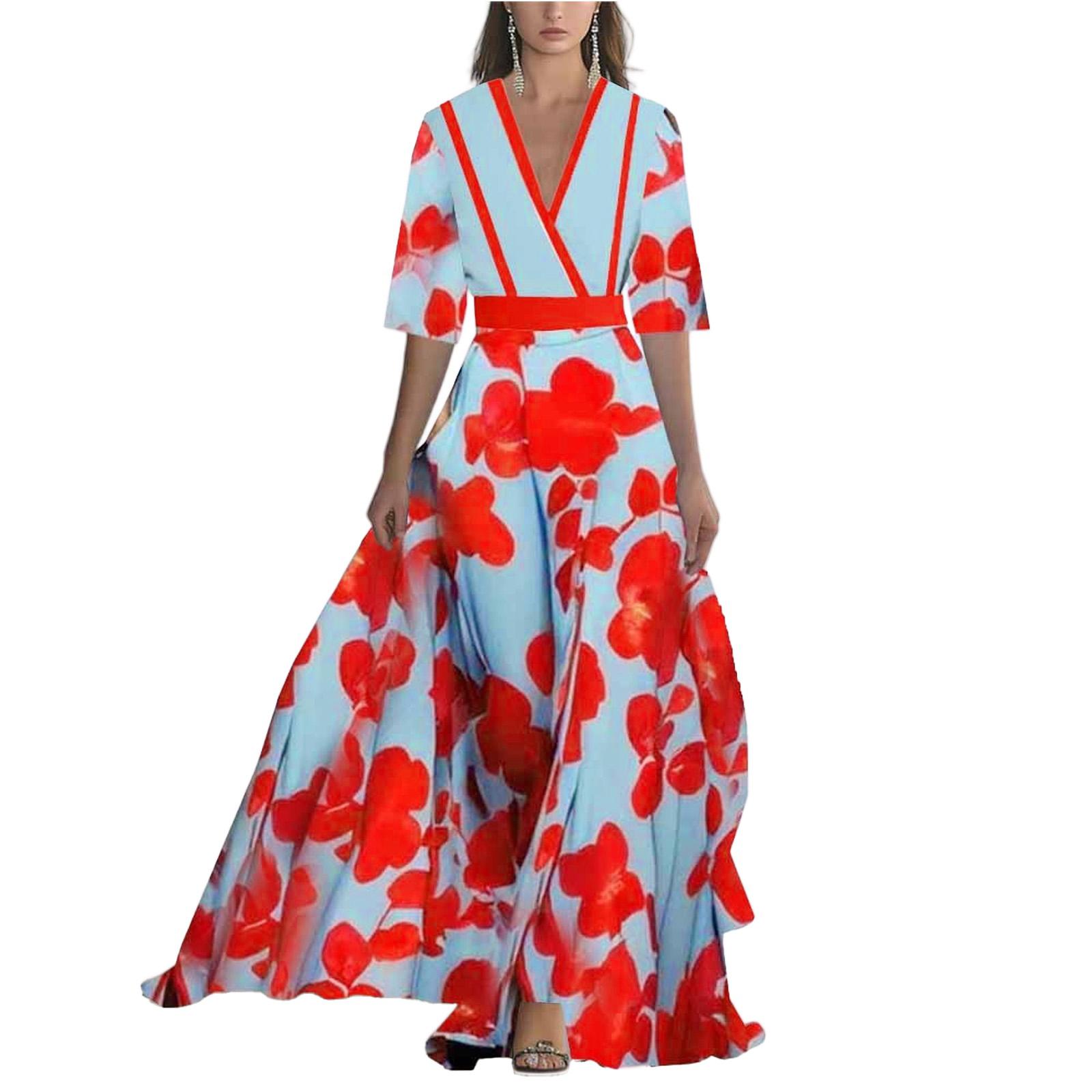 Women Casual Fashion Solid Print Patchwork V Neck Long Dress Maxi Length Lightweight Comfortable Fabric XL
Women Casual Fashion Solid Print Patchwork V Neck Long Dress Maxi Length Lightweight Comfortable Fabric XL