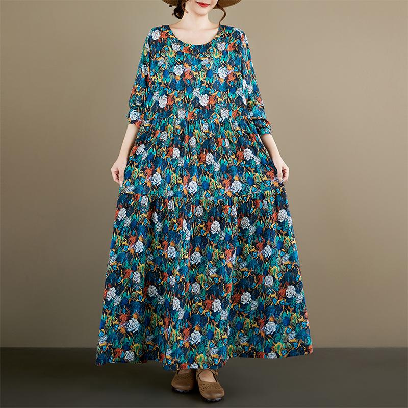 DIMANAF New 2026 Women Plus Size Spring Summer Beach Dress Lady Loose Oversize Maxi Floral Print Long sleeve one size темно-зелений колір
DIMANAF New 2026 Women Plus Size Spring Summer Beach Dress Lady Loose Oversize Maxi Floral Print Long sleeve one size темно-зелений колір