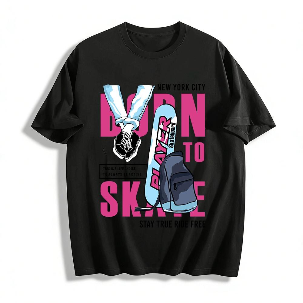 NYC Born To Skate Graphic Tee Street Skateboarding Casual Top Pure cotton T-shirt 6XL
NYC Born To Skate Graphic Tee Street Skateboarding Casual Top Pure cotton T-shirt 6XL