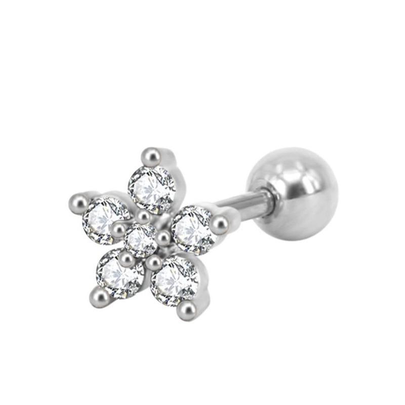 1Pc Women Cubic Zirconia Flower Ear Stud Earring Piercing Cartilage Jewelry Gift White & Steel Color
1Pc Women Cubic Zirconia Flower Ear Stud Earring Piercing Cartilage Jewelry Gift White & Steel Color