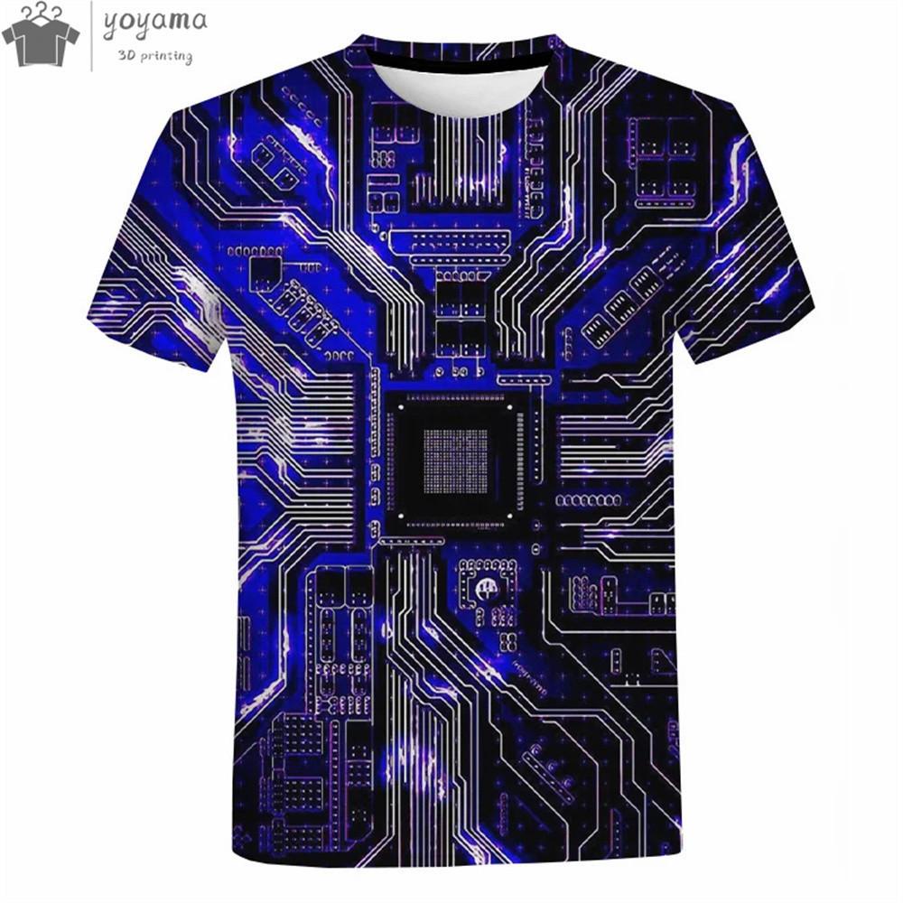 Новая летняя модная футболка с 3D-принтом, графические футболки с электронным чипом для мужчин, креативная футболка с схемой, топы 5XL
Новая летняя модная футболка с 3D-принтом, графические футболки с электронным чипом для мужчин, креативная футболка с схемой, топы 5XL