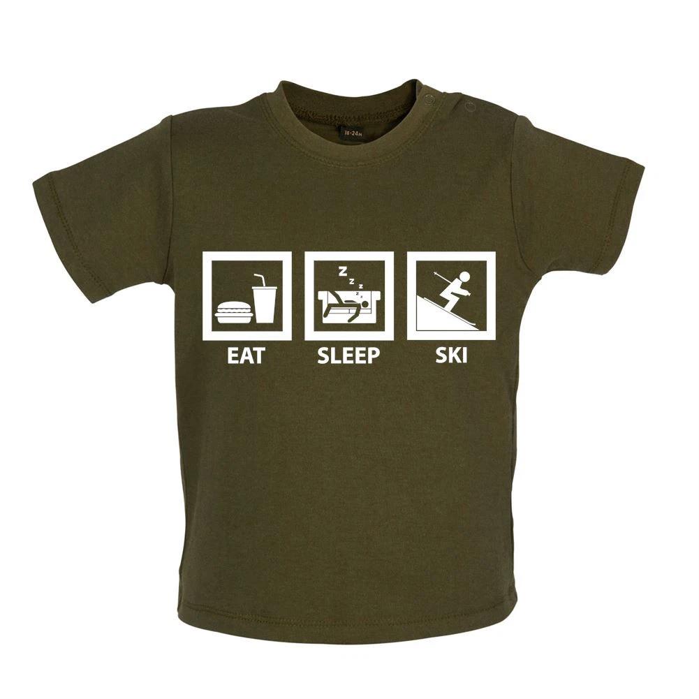 Eat Sleep Ski - Baby Kids Boys Girls Unisex T-Shirt / Babygrow - Skiing Skier Sport Hobby Holiday 120
Eat Sleep Ski - Baby Kids Boys Girls Unisex T-Shirt / Babygrow - Skiing Skier Sport Hobby Holiday 120