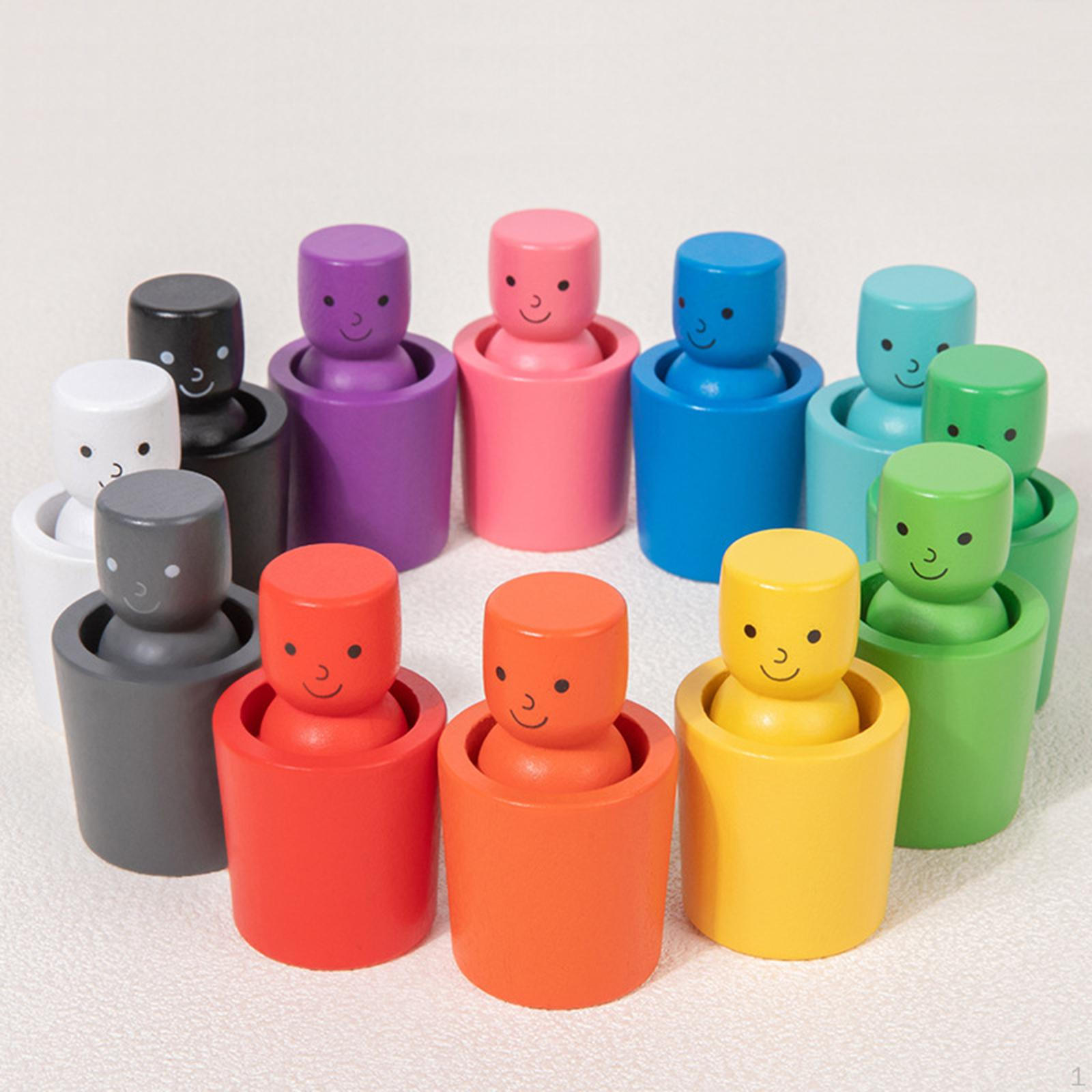 12Pcs Color Sorting Cups Wooden Early Educational Sensory Matching Toys for Ages 2-4 Kids Boys Girls
12Pcs Color Sorting Cups Wooden Early Educational Sensory Matching Toys for Ages 2-4 Kids Boys Girls