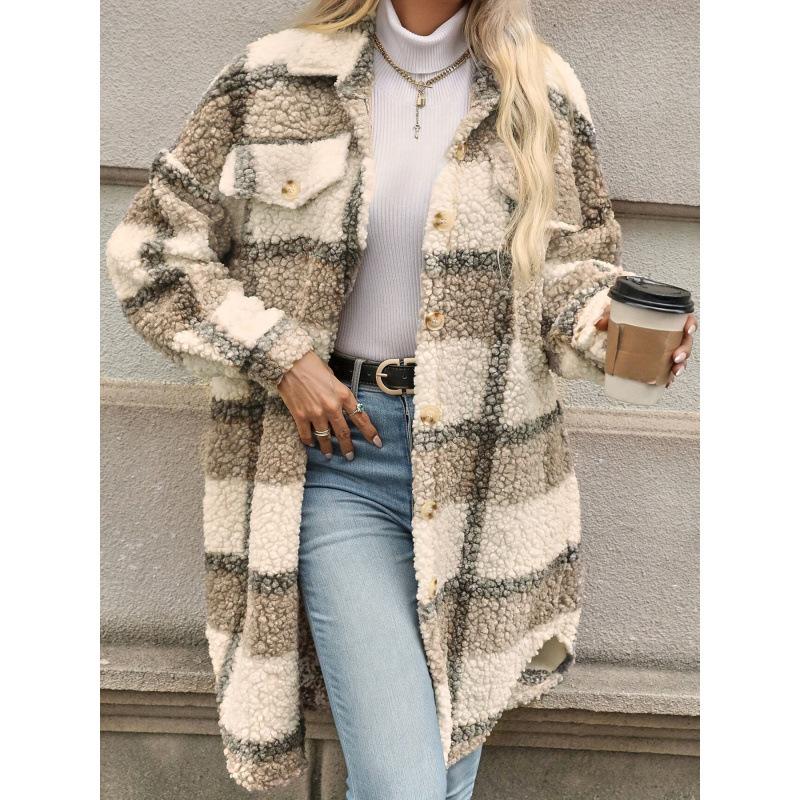 Women s Long Plush Checkered Coat In White Grey Brown, Soft Fluffy Oversized Outerwear XXL
Women s Long Plush Checkered Coat In White Grey Brown, Soft Fluffy Oversized Outerwear XXL