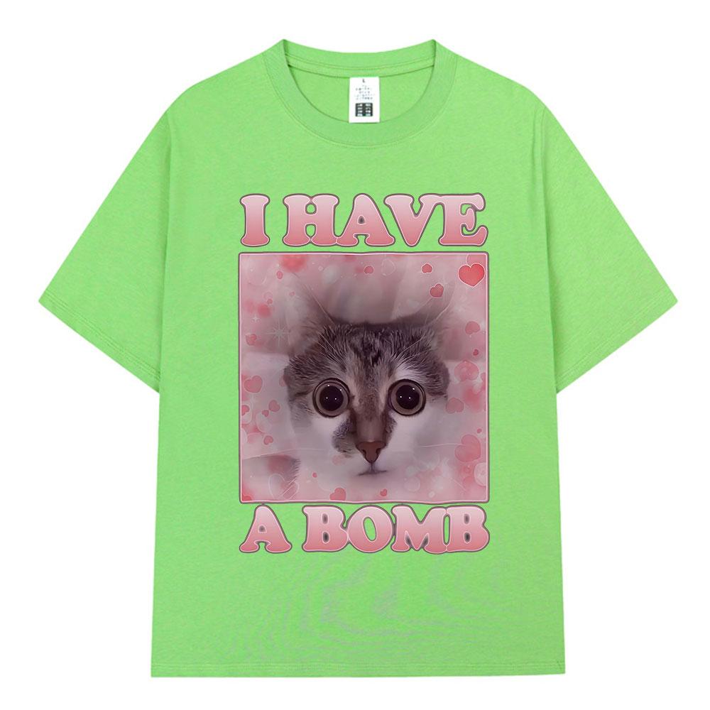 I Have A Bomb Funny Cat Meme Tshirt Unisex Women Clothing Fashion Short Sleeve Tshirts Cotton Casual Oversized T Shirt Streetwear 4XL
I Have A Bomb Funny Cat Meme Tshirt Unisex Women Clothing Fashion Short Sleeve Tshirts Cotton Casual Oversized T Shirt Streetwear 4XL