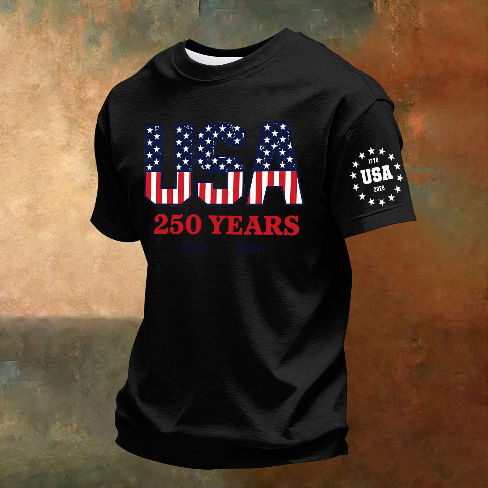 Men s Crew Neck Short Sleeve T Shirt with 250th Anniversary Print USA Years Casual Comfortable Regular Fit Top for Summer XXXXXL чёрный
Men s Crew Neck Short Sleeve T Shirt with 250th Anniversary Print USA Years Casual Comfortable Regular Fit Top for Summer XXXXXL чёрный