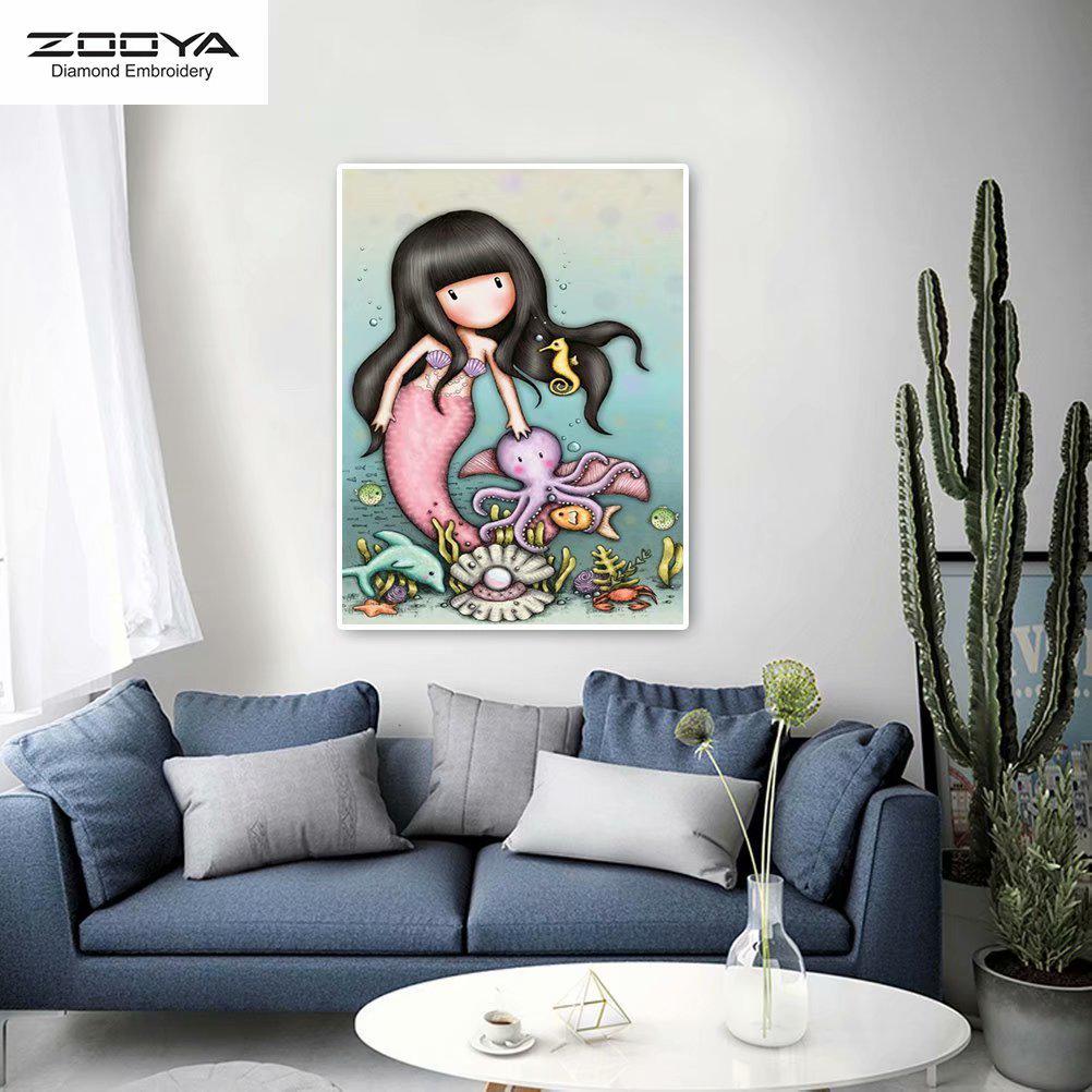 ZOOYA DIY 3D Круглый бриллиант Живопись Русалка Вышивка Крестиком Стежка Домашний декор
ZOOYA DIY 3D Круглый бриллиант Живопись Русалка Вышивка Крестиком Стежка Домашний декор