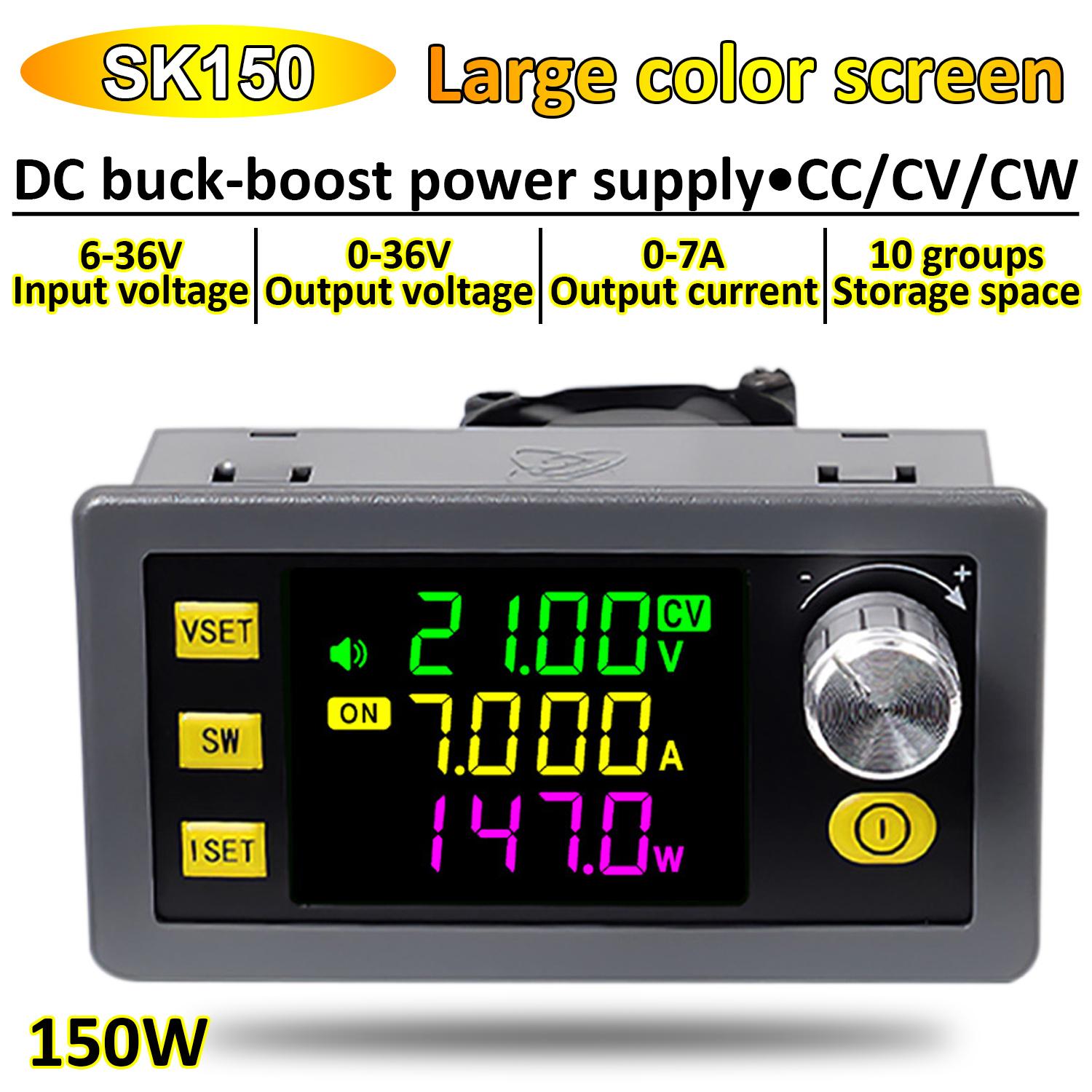 SK150 DC Adjustable Voltage Regulated Power Supply 150W CNC Buck Boost Converter Constant Voltage Current Solar Charging Module
SK150 DC Adjustable Voltage Regulated Power Supply 150W CNC Buck Boost Converter Constant Voltage Current Solar Charging Module