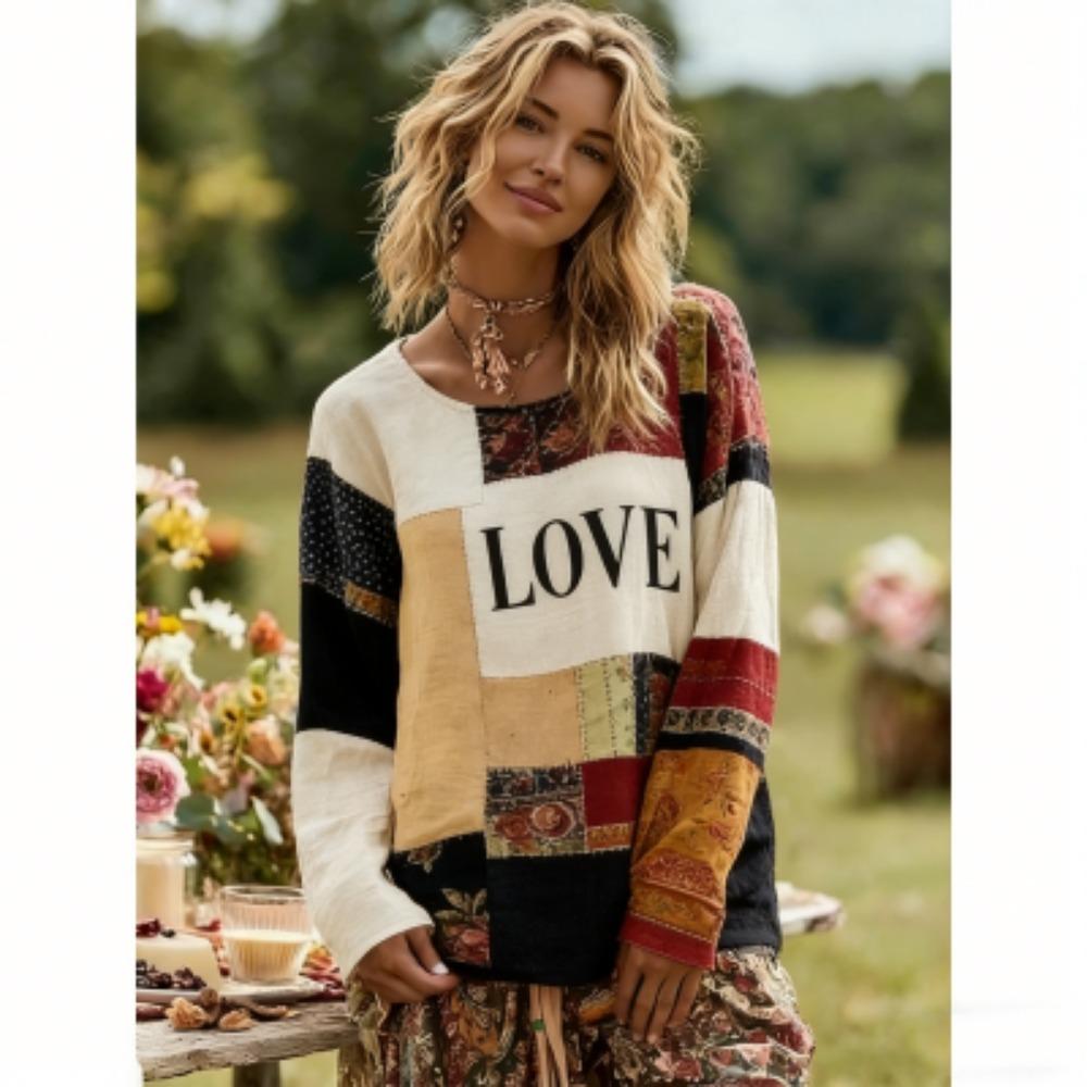 Fashion Splicing Colors Letter Print Women s T-shirt Pullover Europe America Women Long Sleeve Clothing Outdoor Casual Tees Top S
Fashion Splicing Colors Letter Print Women s T-shirt Pullover Europe America Women Long Sleeve Clothing Outdoor Casual Tees Top S