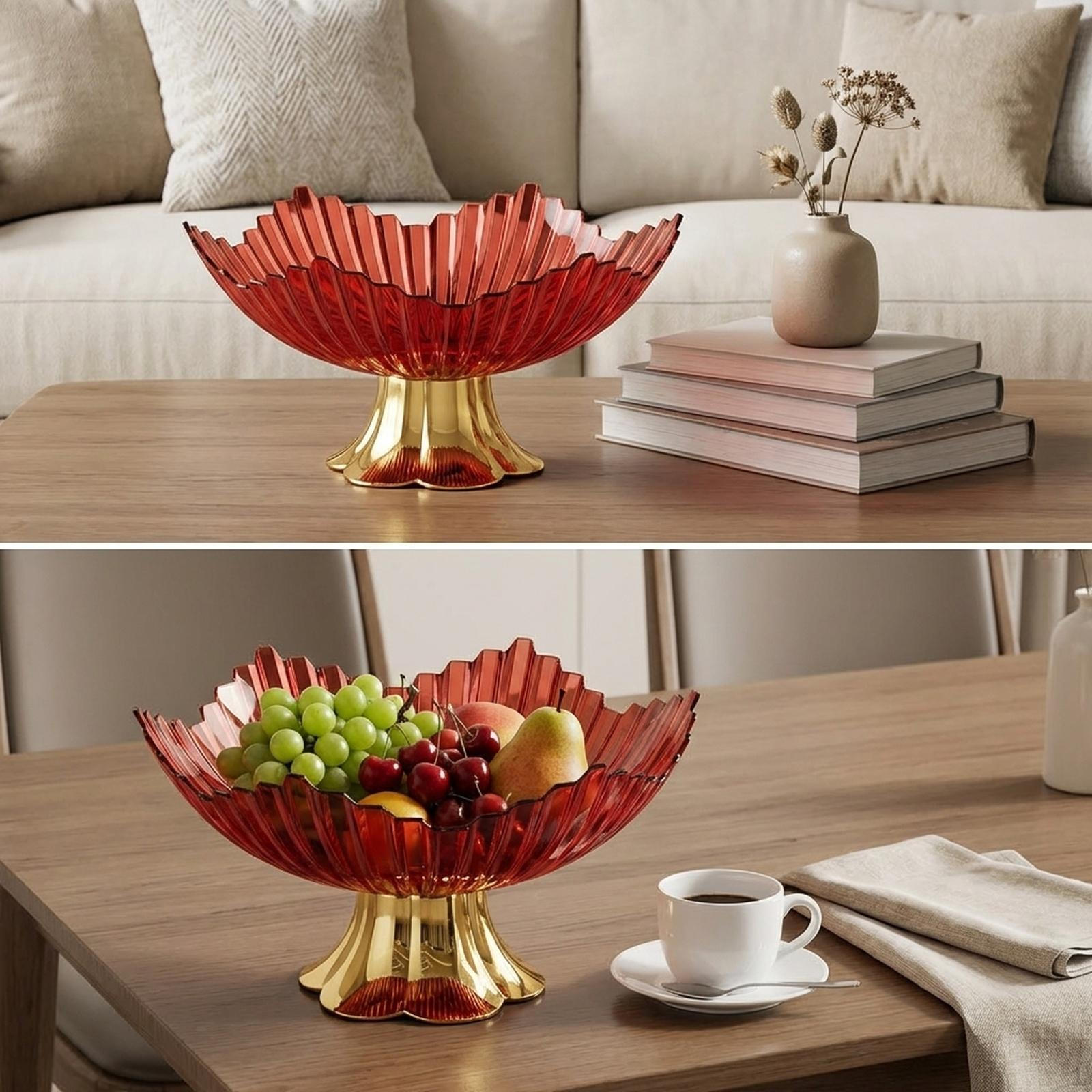 Fruit Bowl on A Pedestal – Versatile Use, Stylish Gift Tray, Table Decoration for The Kitchen Clear Red
Fruit Bowl on A Pedestal – Versatile Use, Stylish Gift Tray, Table Decoration for The Kitchen Clear Red