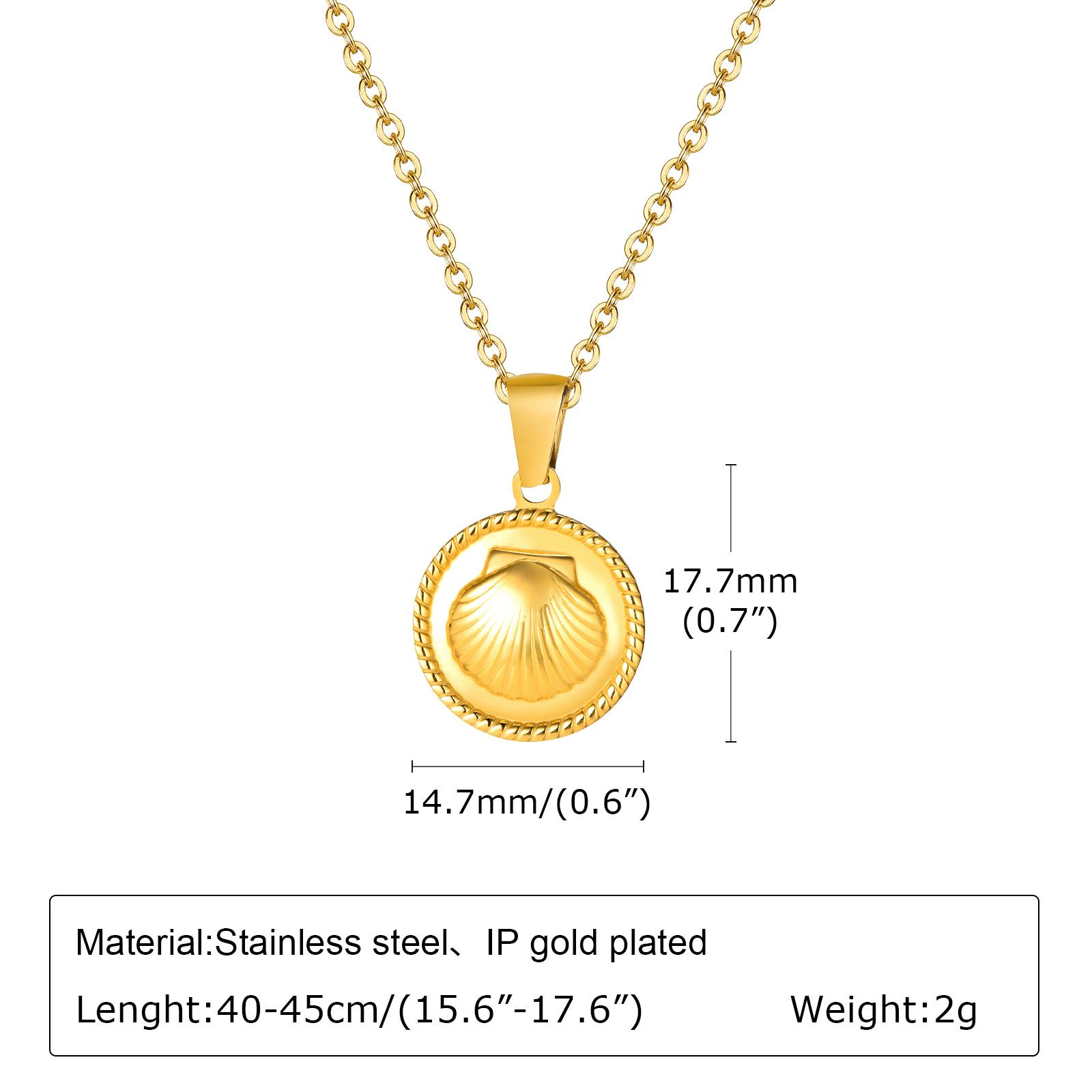 New Trendy Round Brand Pendant Necklace Stainless Steel Full-gloss Shell Medal Pendant Niche Design Net Red Same Necklace
New Trendy Round Brand Pendant Necklace Stainless Steel Full-gloss Shell Medal Pendant Niche Design Net Red Same Necklace