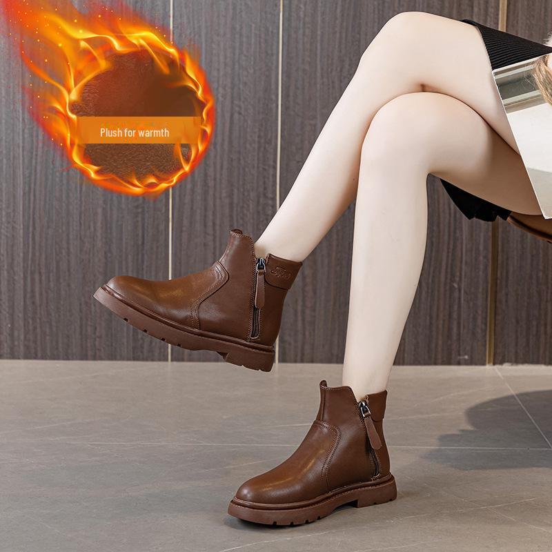 Женские ботинки Martin с двойной молнией, новинка 2024 года, осень/зима, большие размеры 41–43, плюс бархат, стильные короткие ботинки для полных ног. plus velvet; 39 коричневый
Женские ботинки Martin с двойной молнией, новинка 2024 года, осень/зима, большие размеры 41–43, плюс бархат, стильные короткие ботинки для полных ног. plus velvet; 39 коричневый