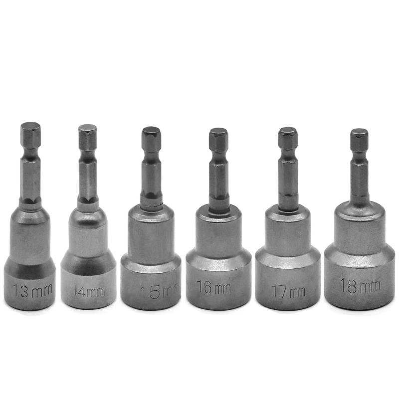 6Pc Hex Socket Sleeve Nozzles Nut Driver Set Power Nuts Driver Socket Screwdriver Bit Magnetic Drill Bit For Woodworking
6Pc Hex Socket Sleeve Nozzles Nut Driver Set Power Nuts Driver Socket Screwdriver Bit Magnetic Drill Bit For Woodworking