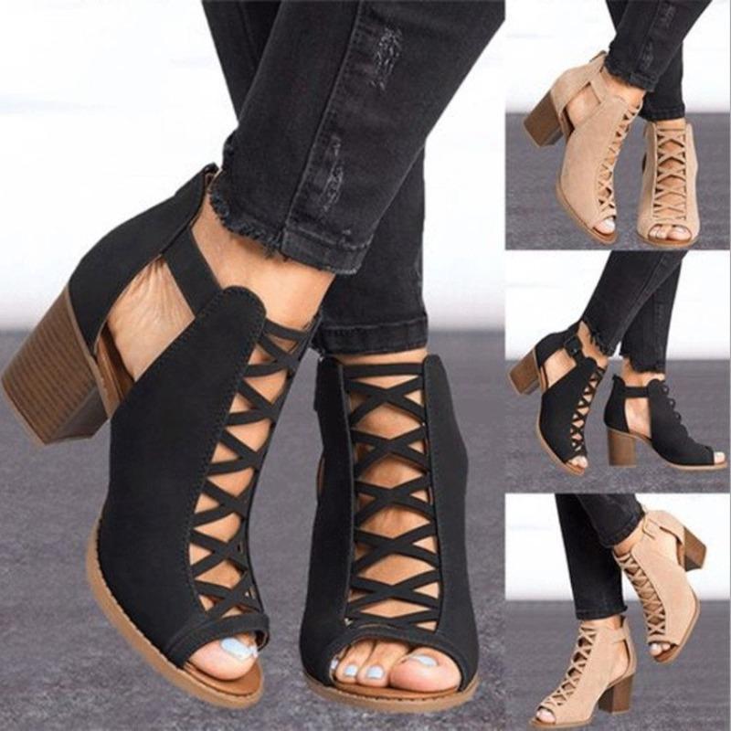 Summer Shoes Large-sized Thick-heeled Button-up Women s Sandals 35 чорний
Summer Shoes Large-sized Thick-heeled Button-up Women s Sandals 35 чорний