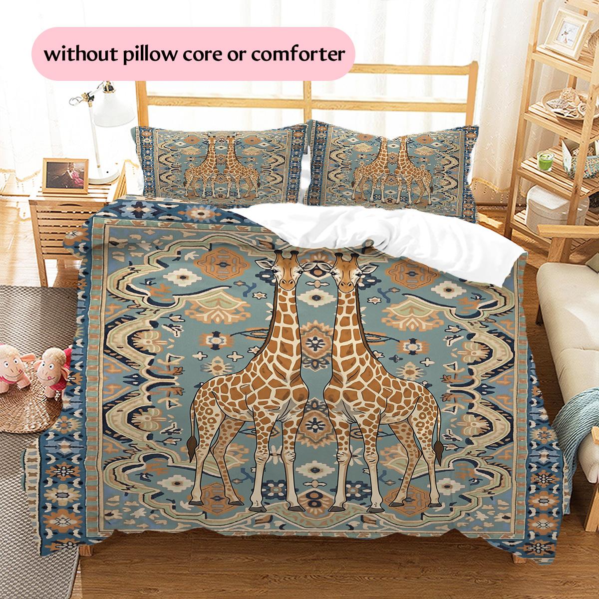 Vintage patterned animal Pattern Bedding Quilt Set Quilt Cover Pillowcase Home Decoration Gift (1 * duvet cover + 2 * pillowcase, without core) 135x200cm
Vintage patterned animal Pattern Bedding Quilt Set Quilt Cover Pillowcase Home Decoration Gift (1 * duvet cover + 2 * pillowcase, without core) 135x200cm
